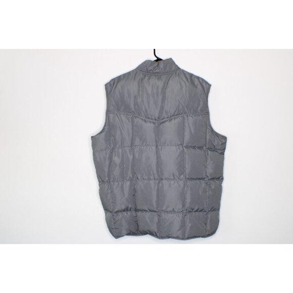 Miller Outerwear Mens XL Goose Down Vest Jacket Gray Full Zip Pockets Hi-Lo Vtg - Picture 2 of 10